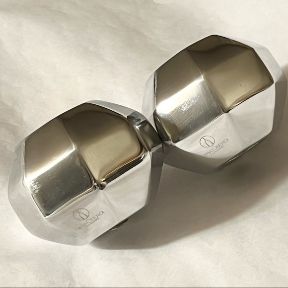 Nima Oberoi Lunares Candlestick Holders Silvertone - Picture 3 of 12